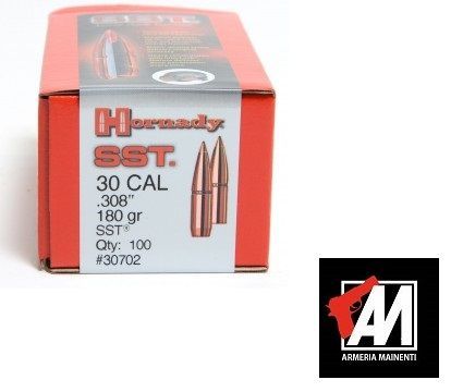 HORNADY PALLE SST 308" 180 GRs  -30302 CF. 100 PZ
