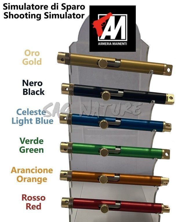 Pistola  simulatore di sparo singolo con apparecchi aur (615-616) VARI COLORI ALLUMINIO
