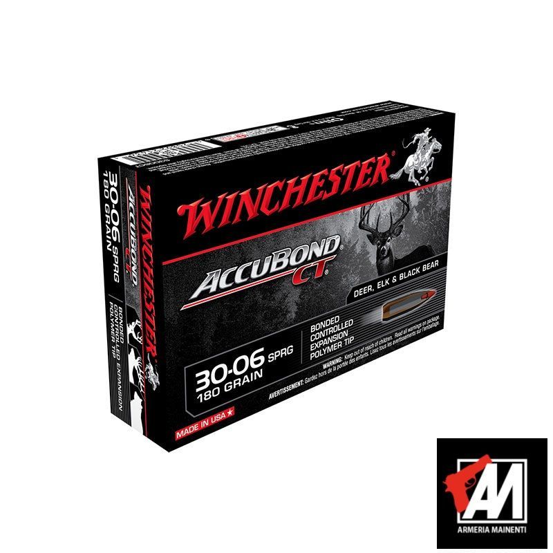 WINCHESTER – 30-06 SPRG ACCUBOND CT 180GR CF. 20 PZ