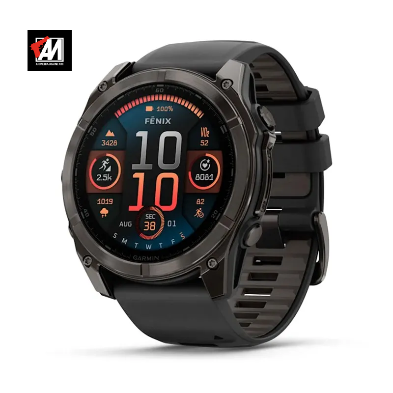 GARMIN Orologio FENIX  8  AMOLED - 51 mm, Sapphire, Titanium , C- Gray
