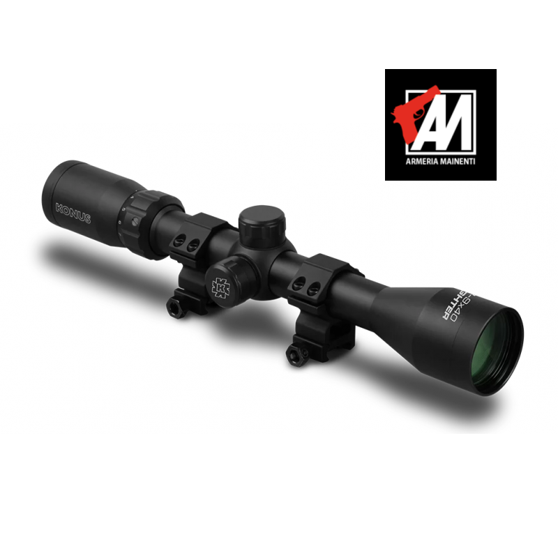 KONUS Ottica KONUS FIGHTER 4-12×40 A.O. TUBO 30 MM RET. GERMAN 4