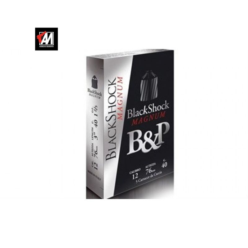 BASCHIERI CARTUCCE PALLA BLACK SHOCK MAGNUM  CAL.12  -  - CONF.  5  PZ.