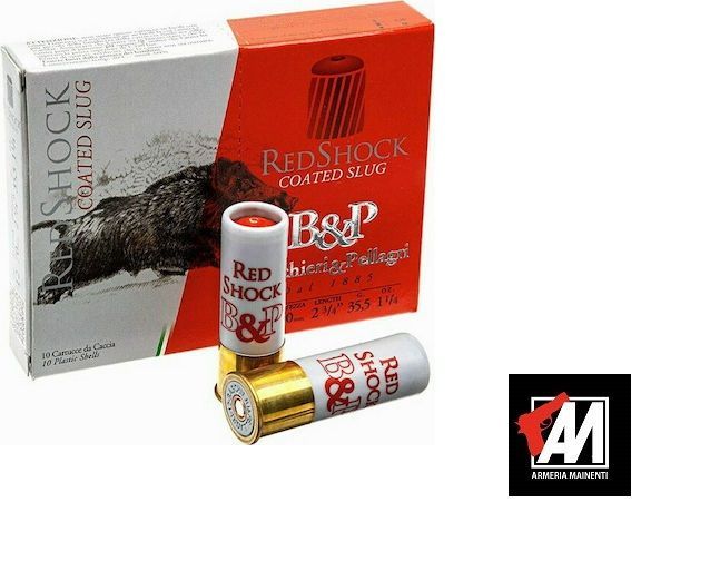 BASCHIERI CARTUCCE PALLA RED SHOCK CAL.12  -  - CONF.  10 PZ.