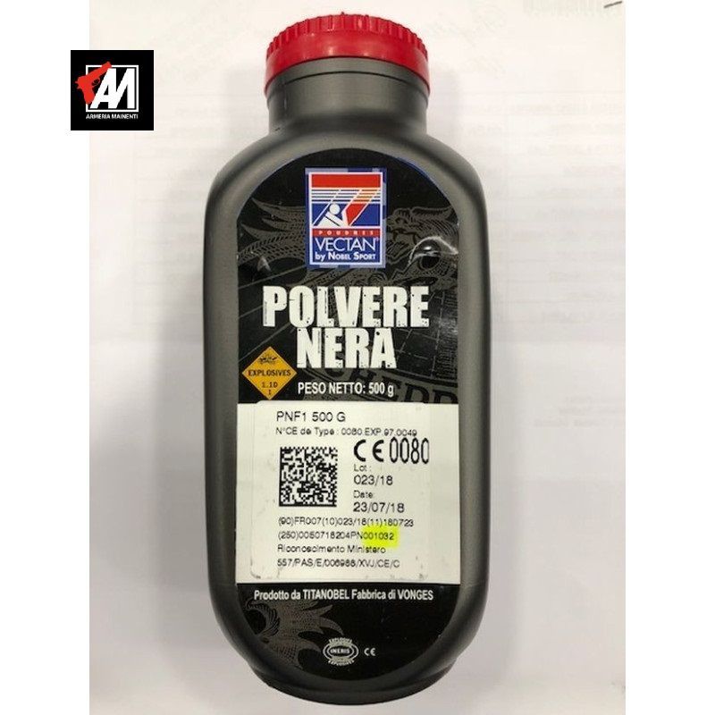 POLVERE NERA CHEDDITE "PNF1 " CONF. DA 500 GR.