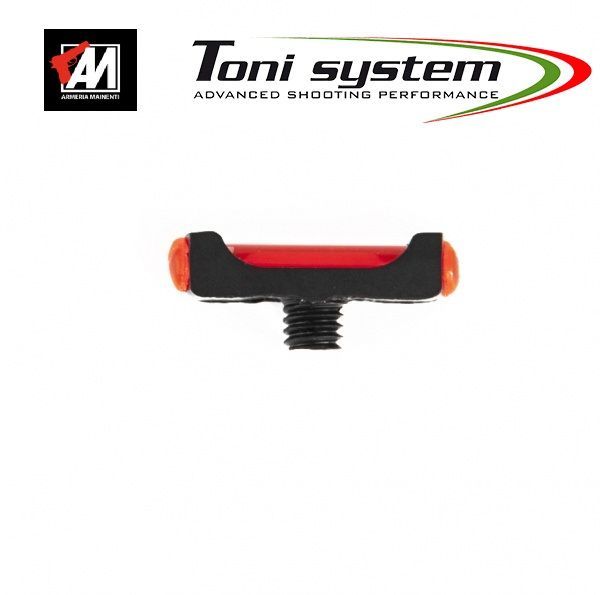 TONI SYSTEM Mirino filettato diametro 2,6 mm - fibra ottica rossa da 2 mm