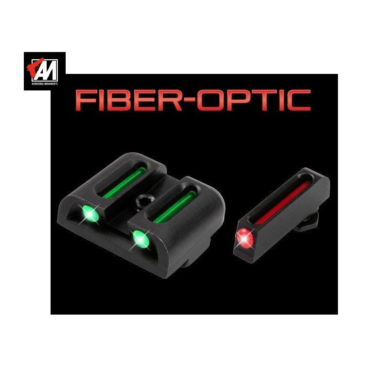 TRUGLO SET MIRINO E TACCA DI MIRA IN FIBRA OTTICA TFO PER PISTOLA GLOCK  – TG131G1 –