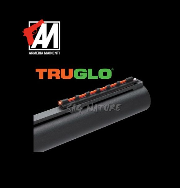 TRUGLO MIRINO UNIVERSALE LUNGO IN FIBRA OTTICA ADESIVO ROSSO FUCILE – TG90 –