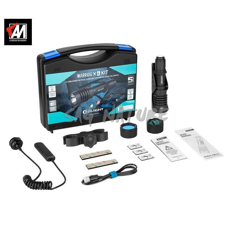 OLIGHT– KIT WARRIOR X 4 TORCIA TATTICA 2600 LUMEN –