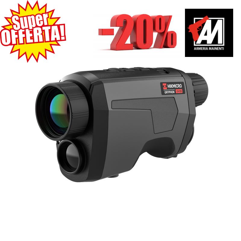 HIKMICRO GRYPHON  GQ35 Monocolo THERMAL FUSION 16G 640X480-  Oled Lens 35mm 