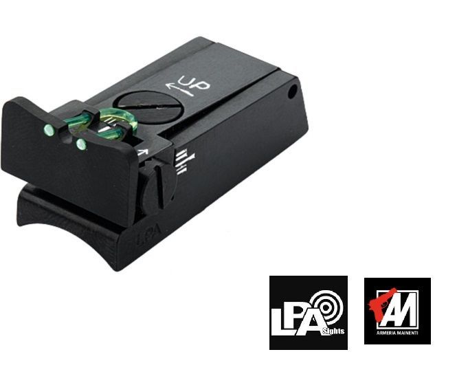 LPA BAR08F  Tacca di mira fibra ottica per FUCILI  da SALDARE o AVVITARE per BROWNING)
