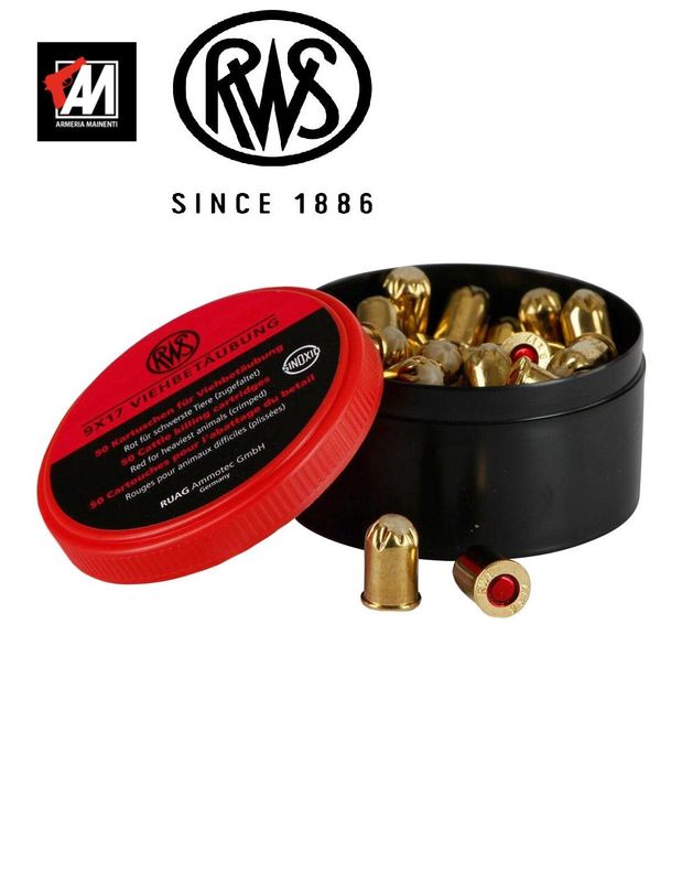 RWS Cartucce da mattazione Rws cal. 9x17 / .380 rosso 50 pz