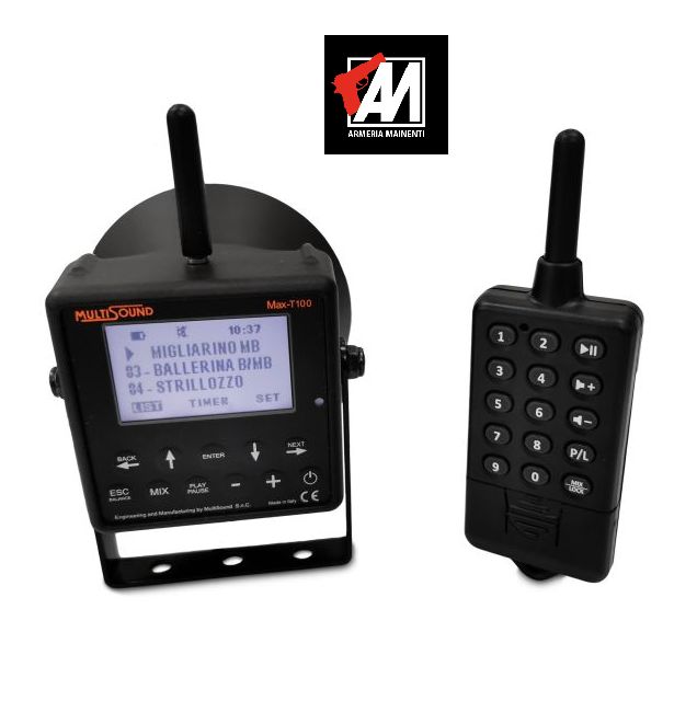 MULTISOUND RICHIAMO ELETTRONICO MAX-T100/RX 100 Canti SCHEDA 30 CANTI