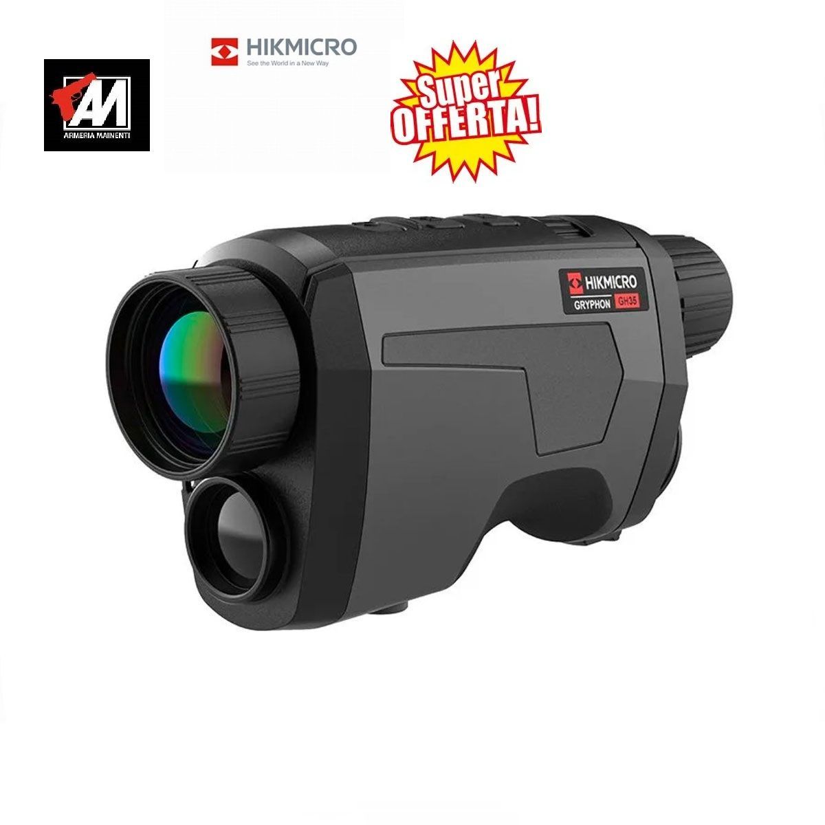 HIKMICRO GRYPHON GH25 - SUPER OFFERTA!!!- Monocolo THERMAL FUSION 16G 384X488 - Oled Lens 25mm HIKMICRO GRYPHON GH25 - SUPER OFFERTA!!!- Monocolo THERMAL FUSION 16G 384X488 - Oled Lens 25mm
