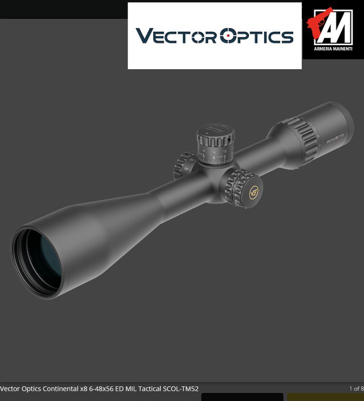 Vector Optics CONTINENTAL  x8  6-48x56 ED MIL Tactical SCOL-TM52