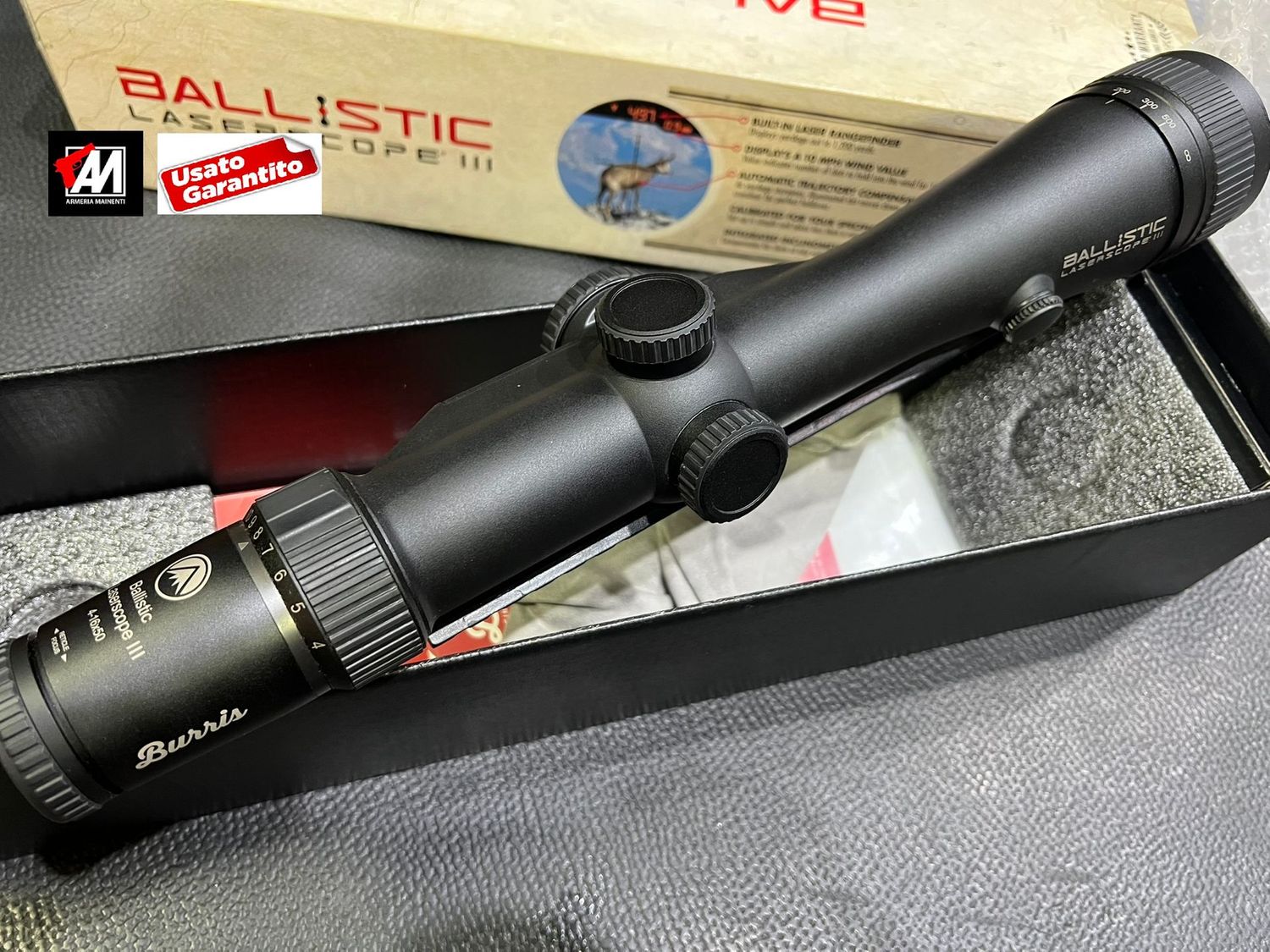 USATO: BURRIS MOD. BALLISTIC LASERSCOPE III (ELIMINATOR) PERFETTO STATO