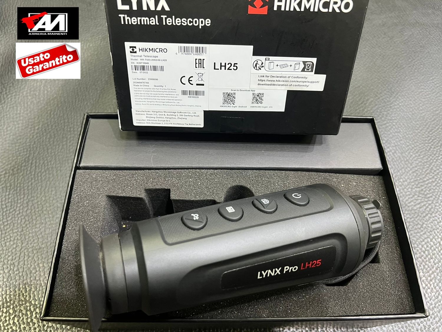 USATO: HIKMICRO LYNX PRO HD LH25 – Monocolo termico LH 25 USATO: HIKMICRO LYNX PRO HD LH25 – Monocolo termico LH 25