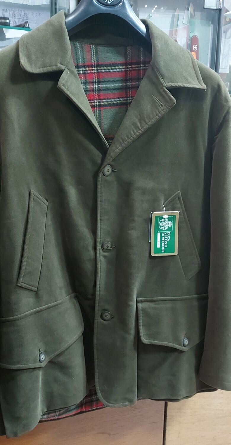 DUCA VISCONTI DI MODRONE GIACCA MAREMMANO TAGLIO CLASSICO IN FUSTAGNO VERDE