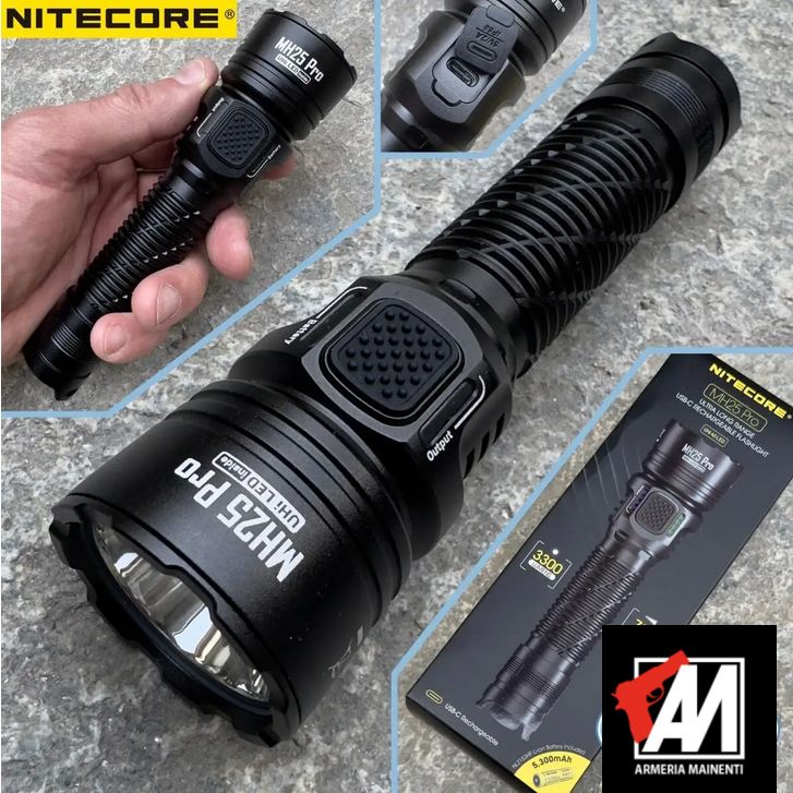 Nitecore - MH25 PRO - Ricaricabile USB - 3300 lumens e 705 metri -