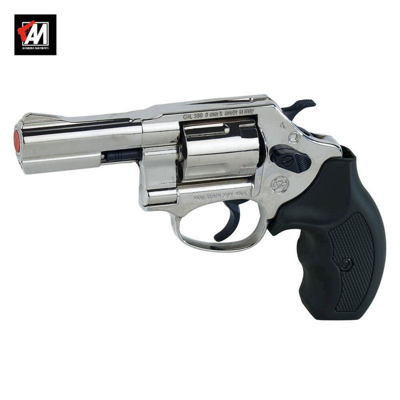 Revolver a Salve BRUNI/KIMAR Scacciacani Cal.380 | Top Firing | NERO  4 "
