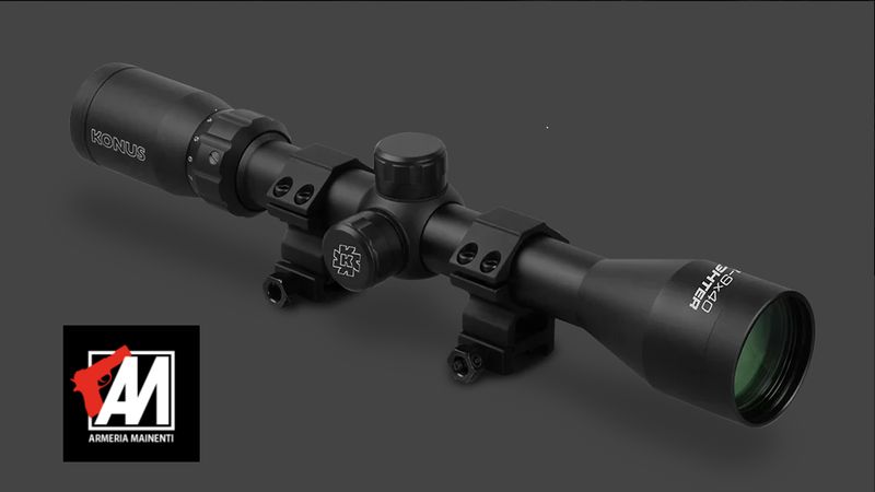KONUS OTTICA FIGHTER 3-9X40 RET- 30-30 ENGRAVED CON ANELLI KONUS OTTICA FIGHTER 3-9X40 RET- 30-30 ENGRAVED CON ANELLI