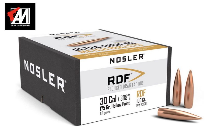 NOSLER Palle RDF 308" 175gr HP BT #53170 (100pz)