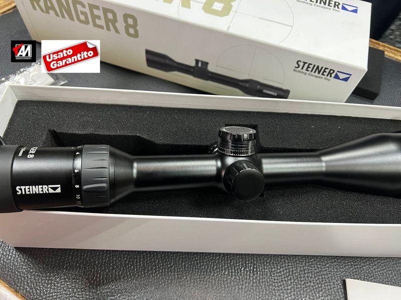 USATO: STEINER OTTICA RANGER 8    3-24x56 CON TORRETTA BALISTICA COME NUOVO