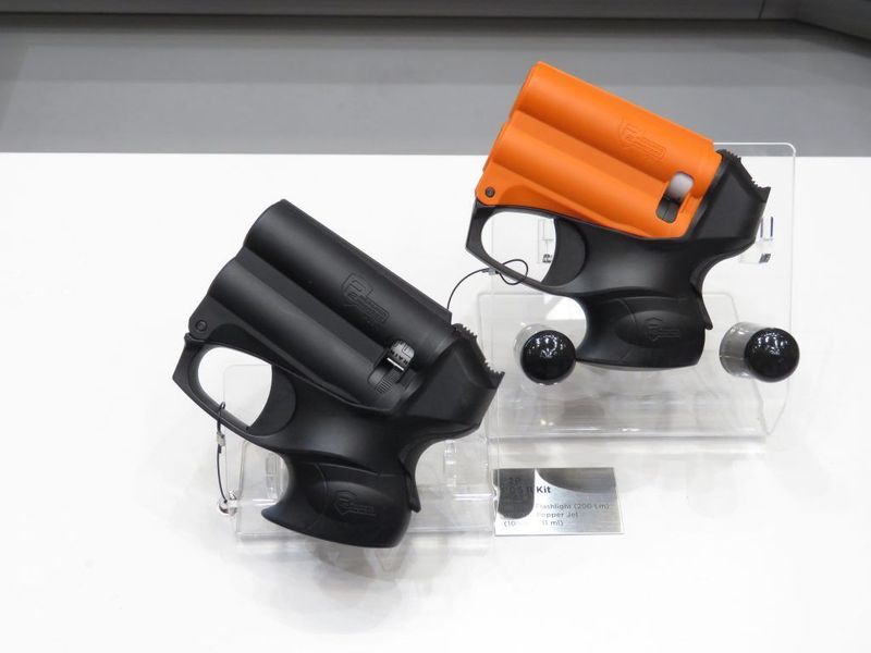 UMAREX PGS II kit, PISTOLA AUTODIFESA capsicum piú torcia - COLORE ARANCIO