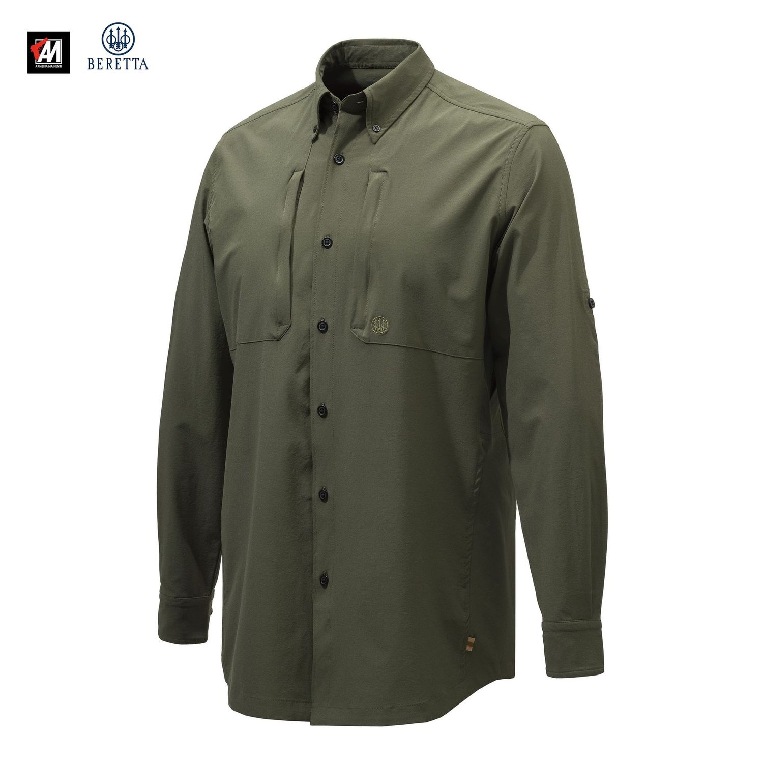 BERETTA Plain Lightweight Shirt ESTIVA COLORE GREEN MOSS BERETTA Plain Lightweight Shirt ESTIVA COLORE GREEN MOSS