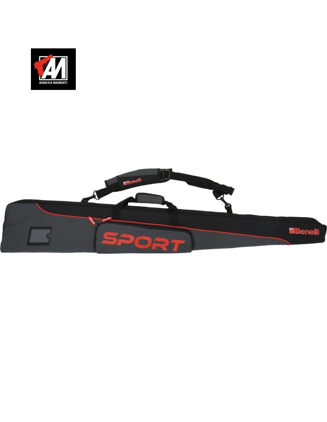 BENELLI Fodero per Fucile 'Sport' 142x21x9cm, Nero/Rosso -