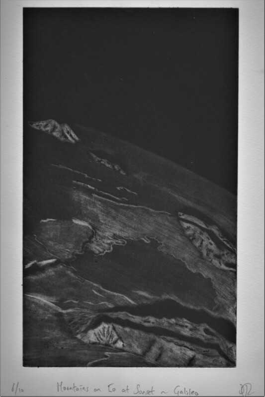 Print : Mountains on Io at Sunset