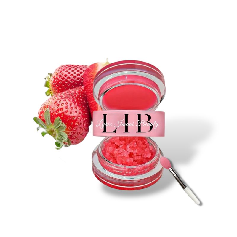 Strawberry 3-in-1 Lip Scub &amp; Lip Balm Duo