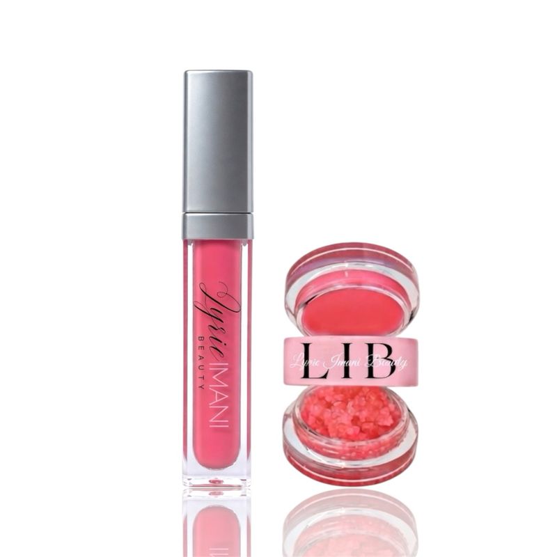 LED Light Lipgloss + Lip scrub