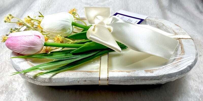 Dough Bowl -Tulips & Satin