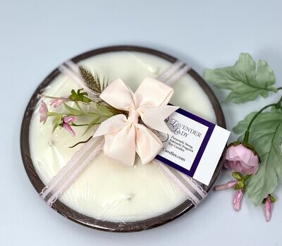 Copper Dish Candle -Pretty in Pink