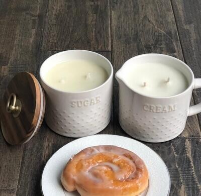 Farmhouse Cream & Sugar Candle set