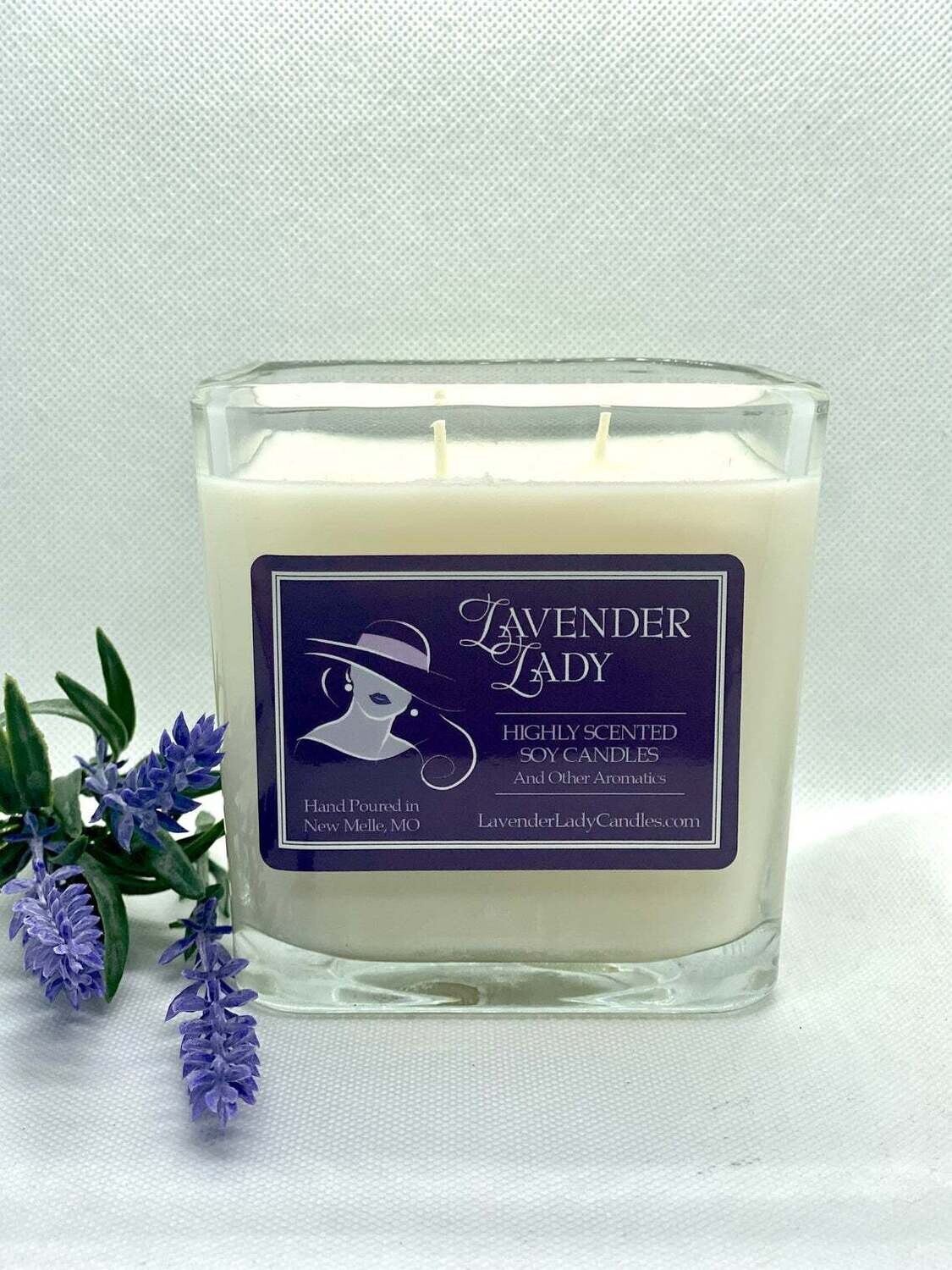 Elegant Square Glass Candle