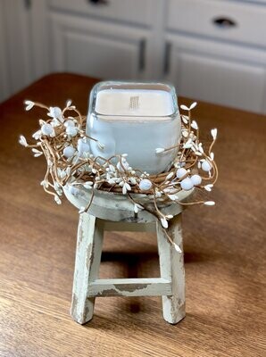 Farmhouse Mini Stool Candle Stand