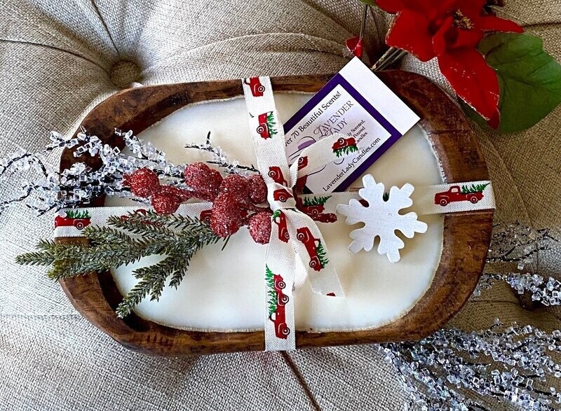 Christmas Eve Dough Bowl Candle
