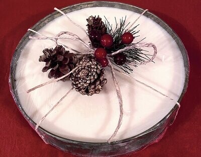Large Christmas Cake Pan Candle