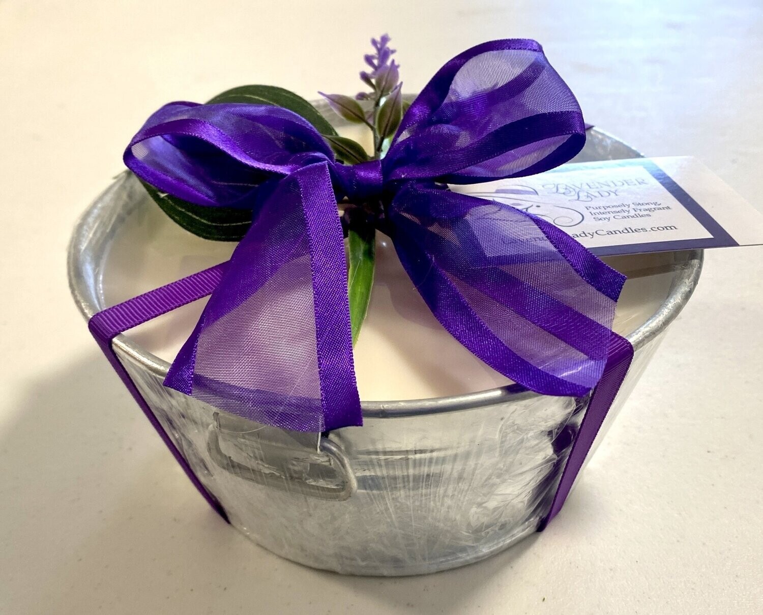 Ultra Violet - Galvanized Bucket Candle