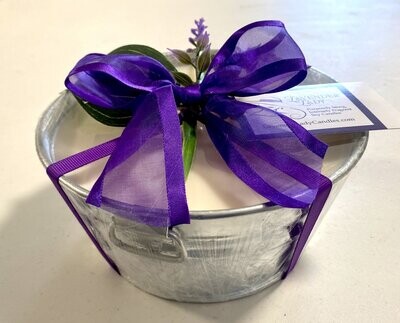 Ultra Violet - Galvanized Bucket Candle