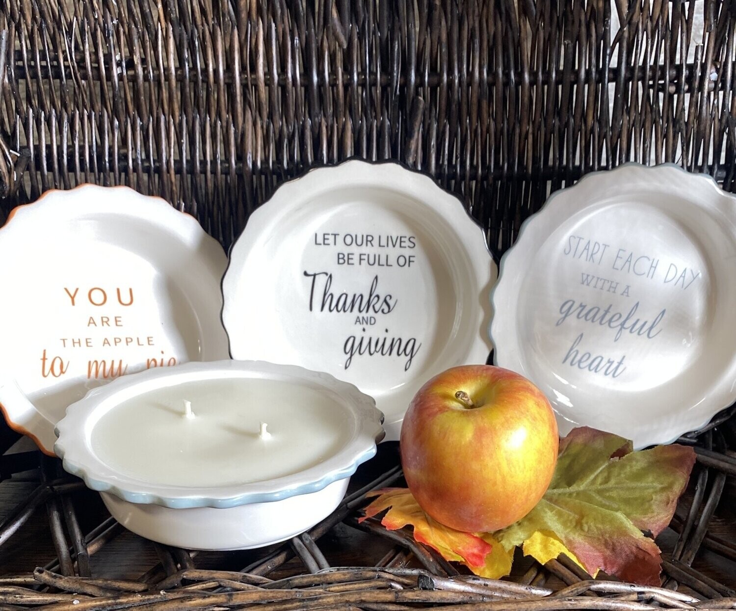 Fall Pie Dish Candles