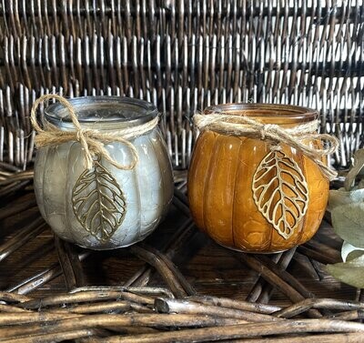 Small Fall Glass Candle