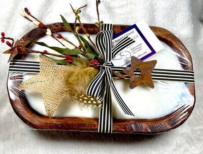Wood Bowl Candles