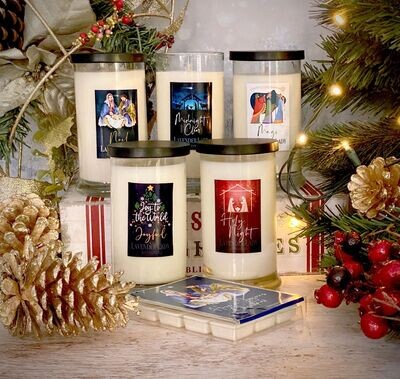 Holy Christmas series - 20 Ounce Status Jar Glass Candles