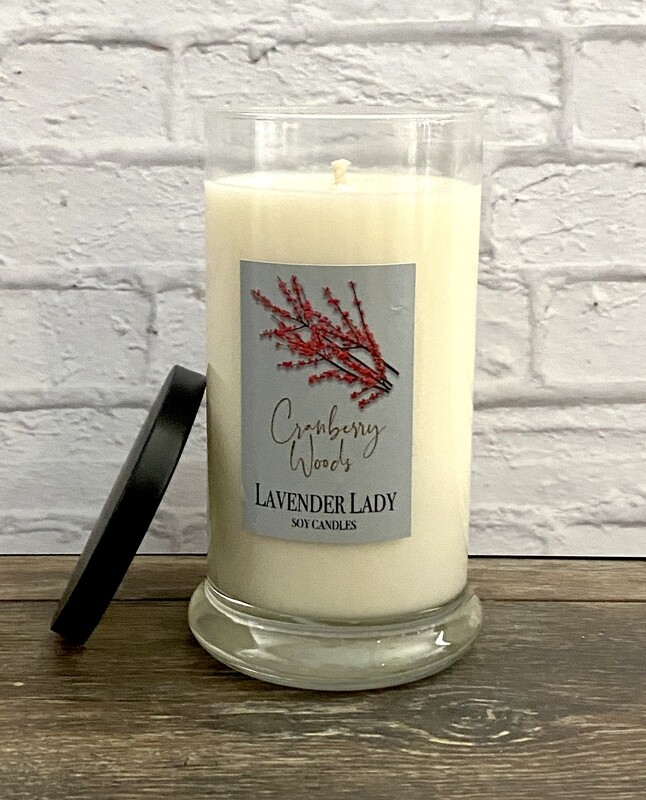 Cranberry Woods scented 20 oz Status Jar Candle