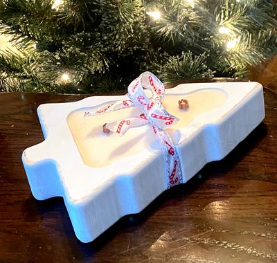 Christmas Tree Wood Candle