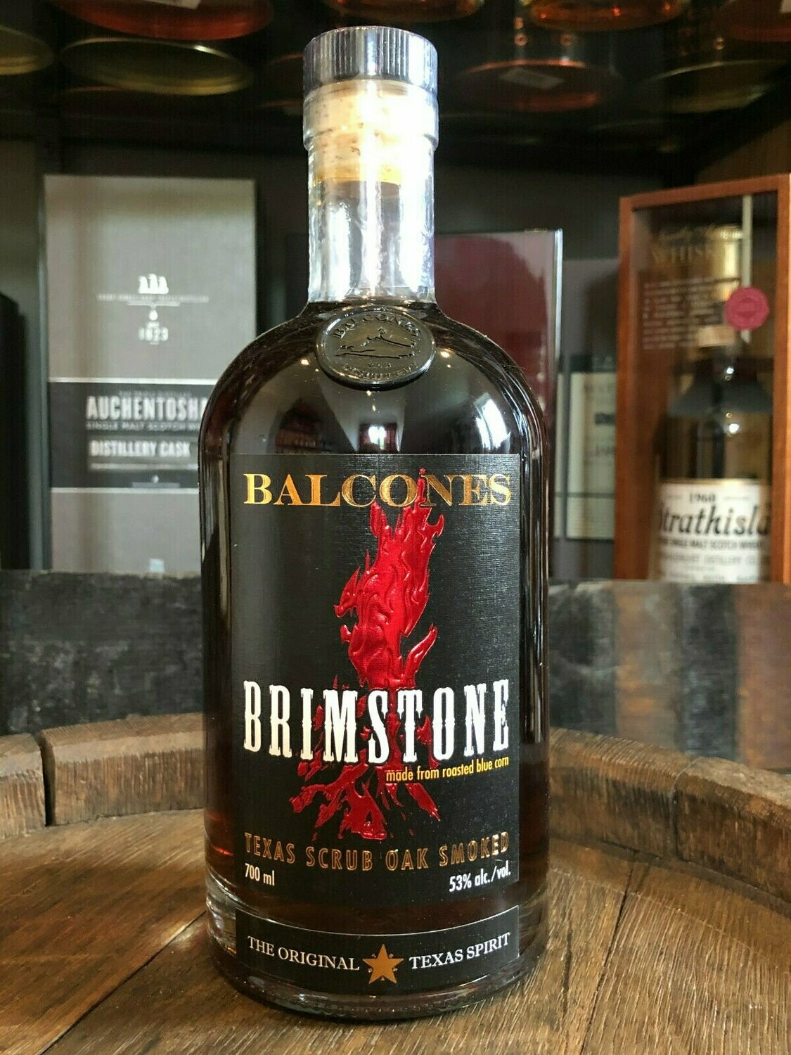 Balcones Brimstone Texas Spirit mit 0,7 und 53%