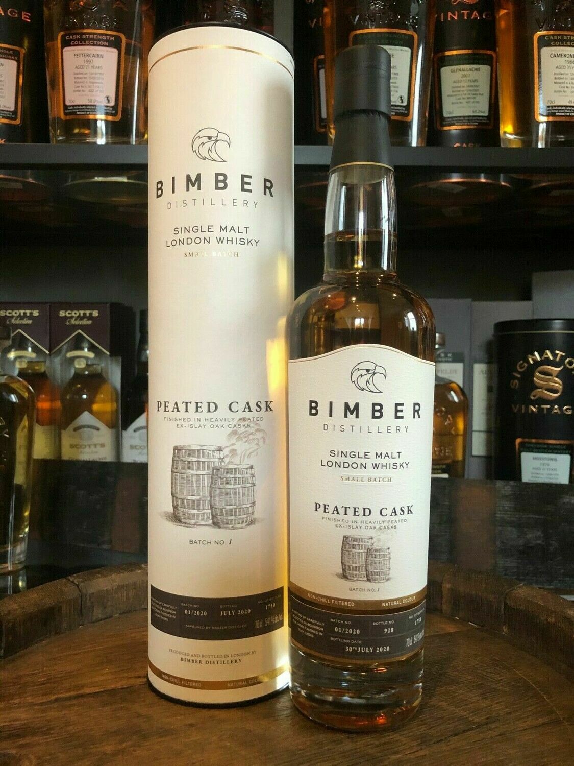 Bimber Peated Cask No.1 mit 0,7 L und 54,1%