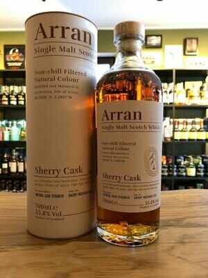 Arran Sherry Cask The Bodega mit 0,7L und 55,8%